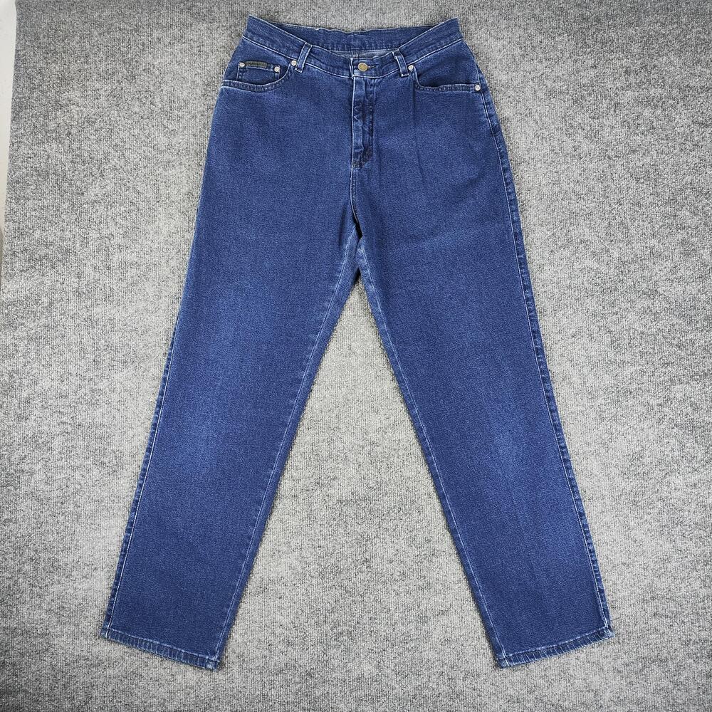 Riveted By Lee Jeans Womens 12 Blue Medium Wash High Rise Relaxed Tapered Denim